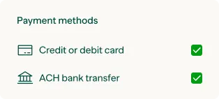 Unlock payments feature icon