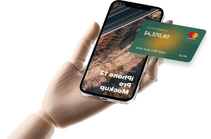 Mobile phone showing the payment tools screen