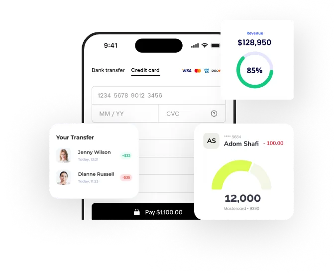 Mobile app screen for managing payments